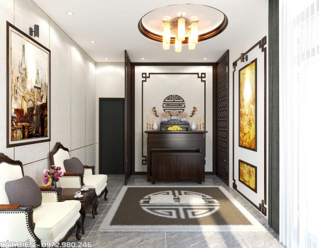 thiết kế thi công trang trí nội thất phòng thờ rạch giá kiên giang