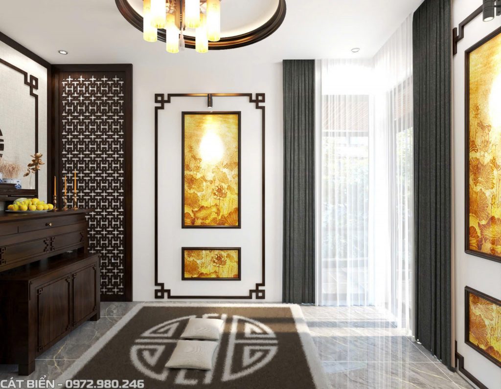 thiết kế thi công trang trí nội thất phòng thờ rạch giá kiên giang