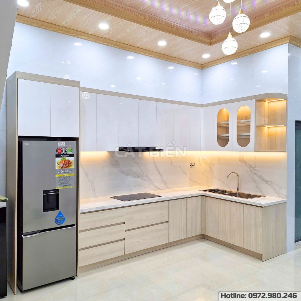 Xưởng Sản Xuất thiết kế thi công Nội Thất Trọn Gói Gỗ Công Nghiệp Tại Tân Hiệp - Kiên Giang