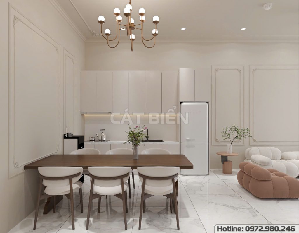 thiết kế decor nội thất phòng khách bếp rạch giá