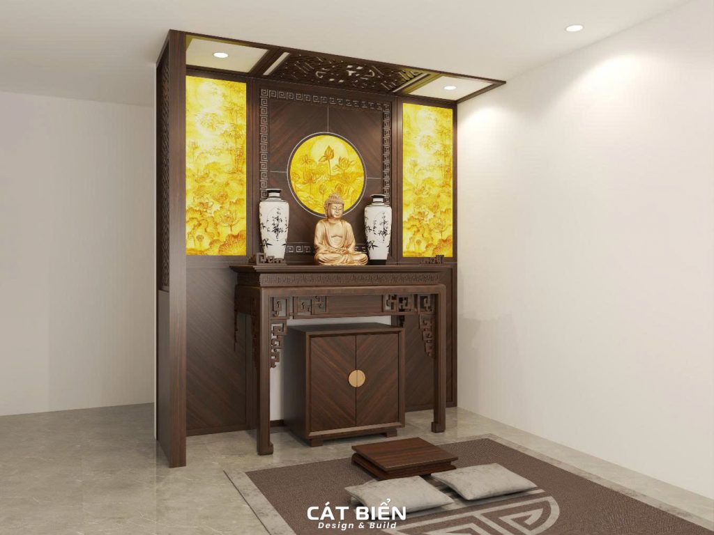thiết kế thi công trang trí nội thất phòng thờ rạch giá kiên giang